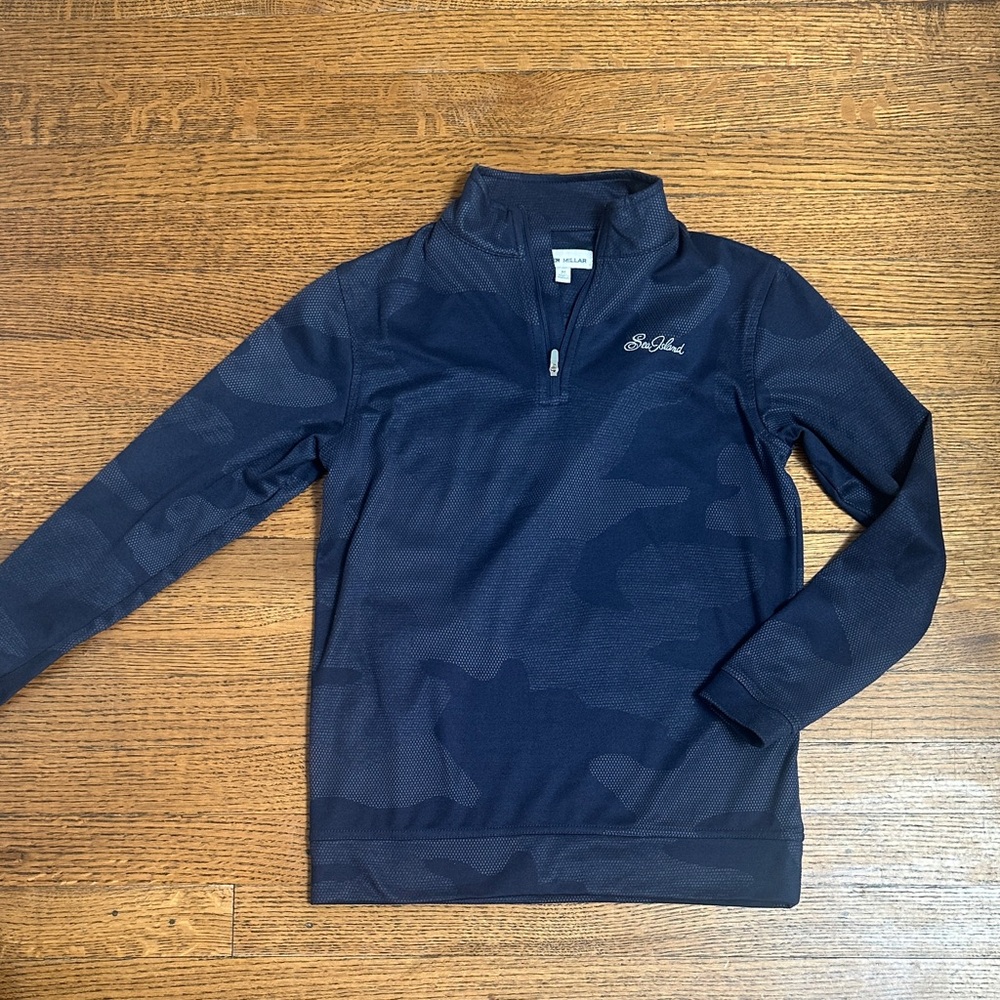 Peter Millar Navy Camo Quarter-Zip Pullover sz M (9-10)